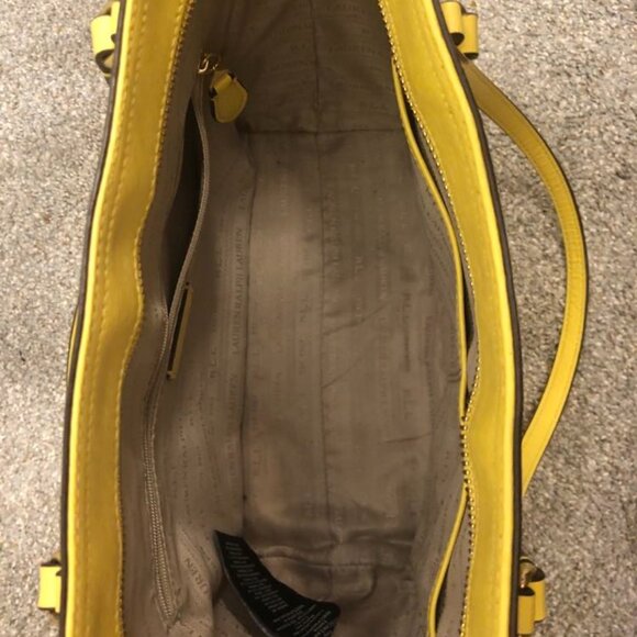 Polo Ralph Lauren Medium Yellow Purse - Picture 6 of 13